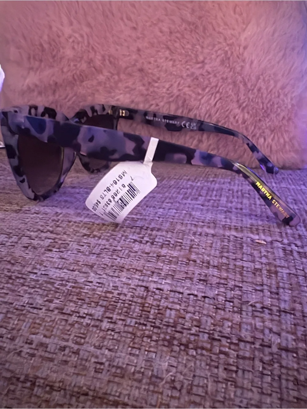 Martha Stewart Gray Tortoise Cat Eye Sunglasses NWT